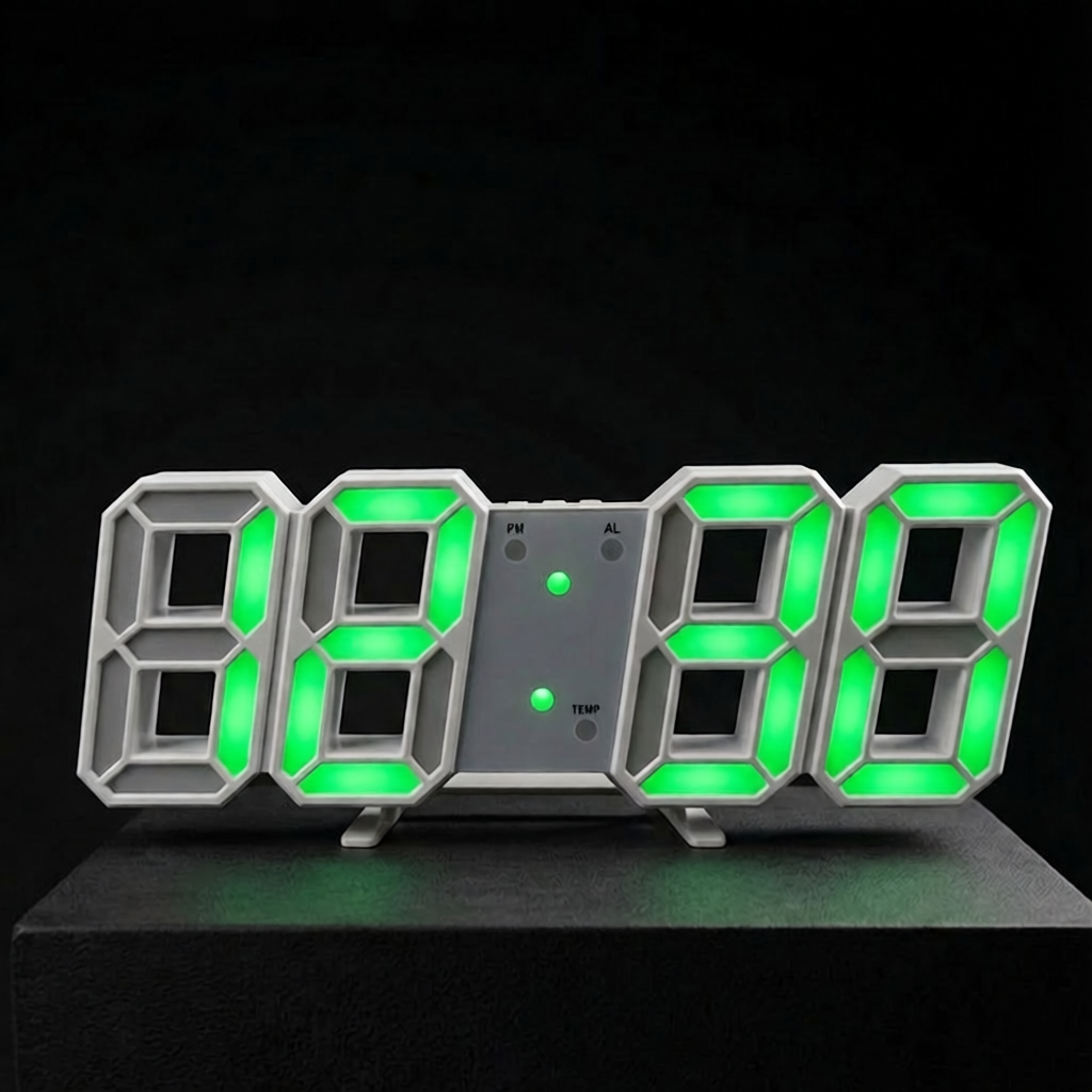 3D LED Digital Wall Clock Pro – Modern Smart Display