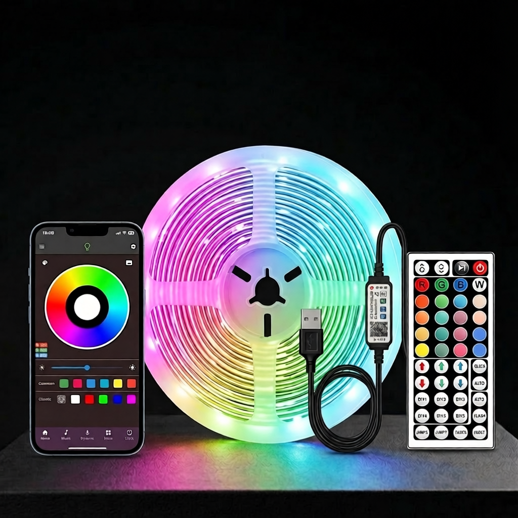 RGB LED Strip Lights Pro – Smart App Controlled Room Lighting