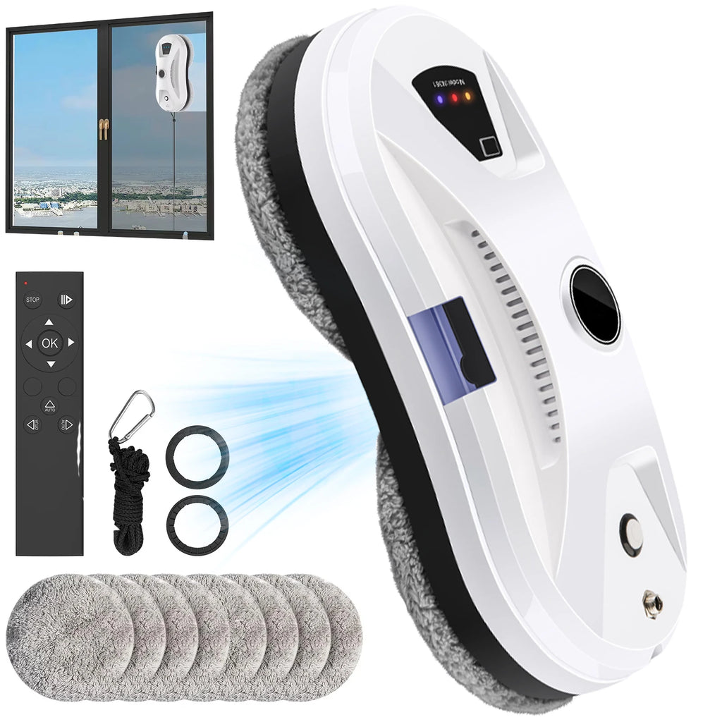 Smart Window Cleaning Robot Pro – Automatic Spray & 5600Pa Suction