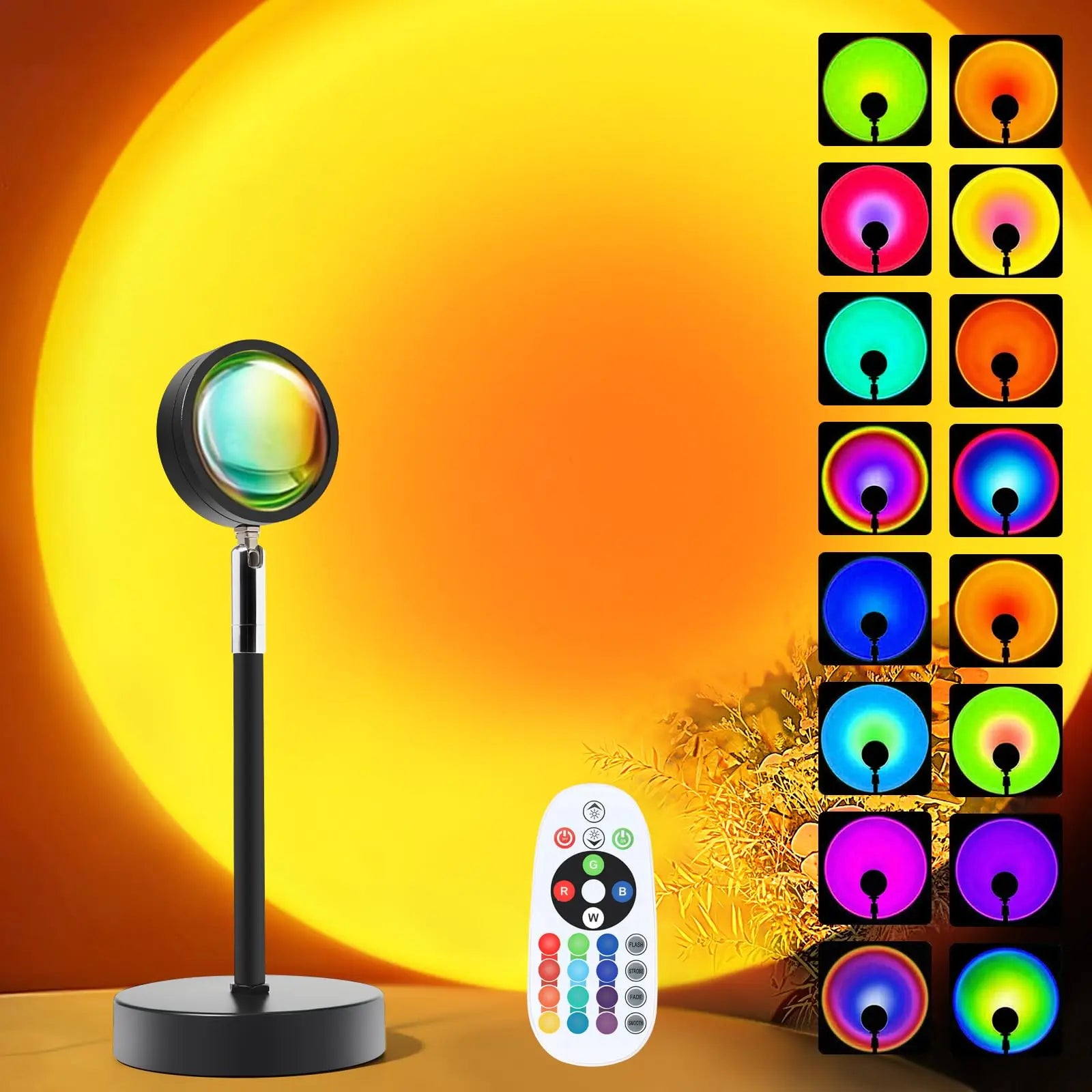 Sunset Projection Lamp Pro – 16 Color LED Mood Light