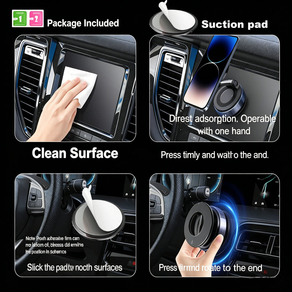 MagSafe Magnetic Suction Car Phone Mount Pro – 360° Adjustable Foldable Holder