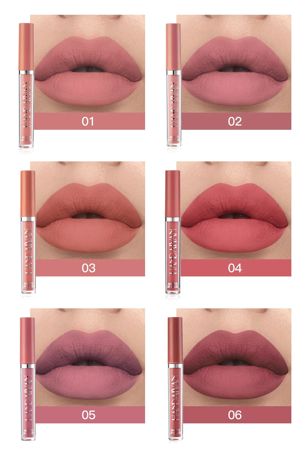 Handaiyan Velvet Matte Lipstick Set (6 Shades)