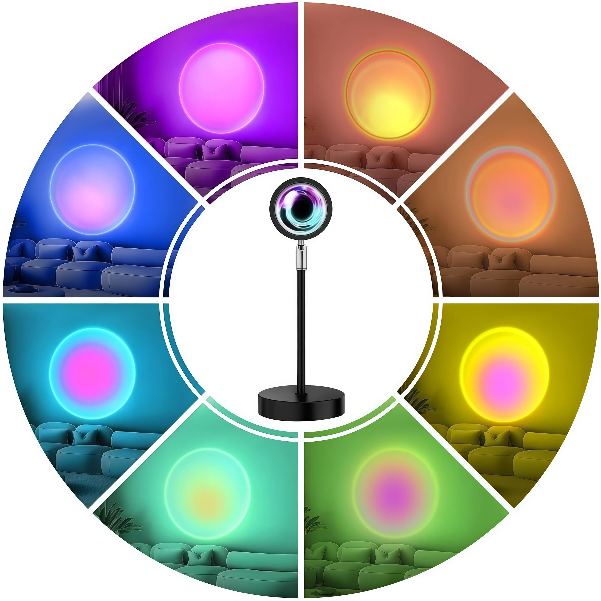 Sunset Projection Lamp Pro – 16 Color LED Mood Light