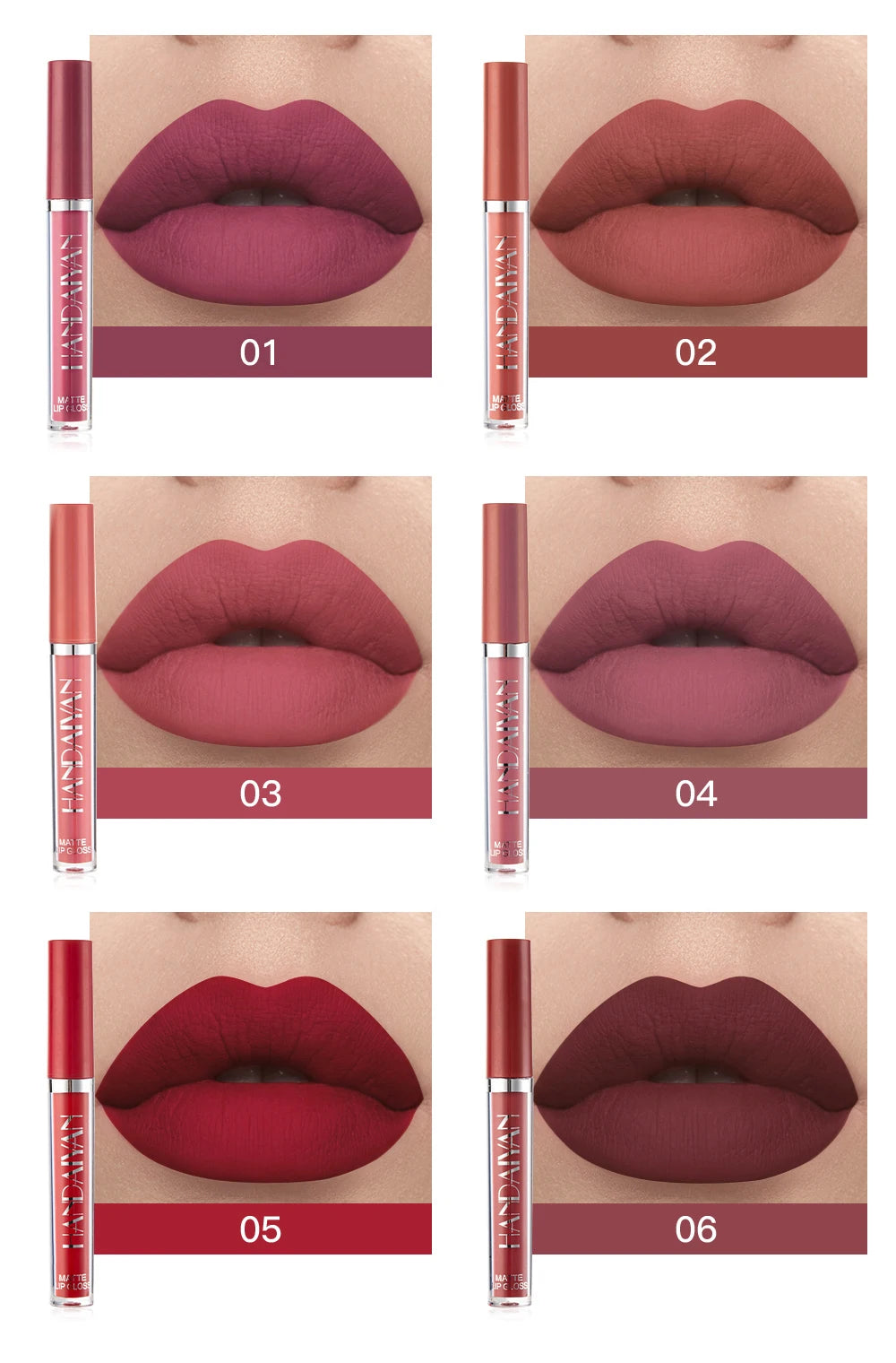 Handaiyan Velvet Matte Lipstick Set (6 Shades)
