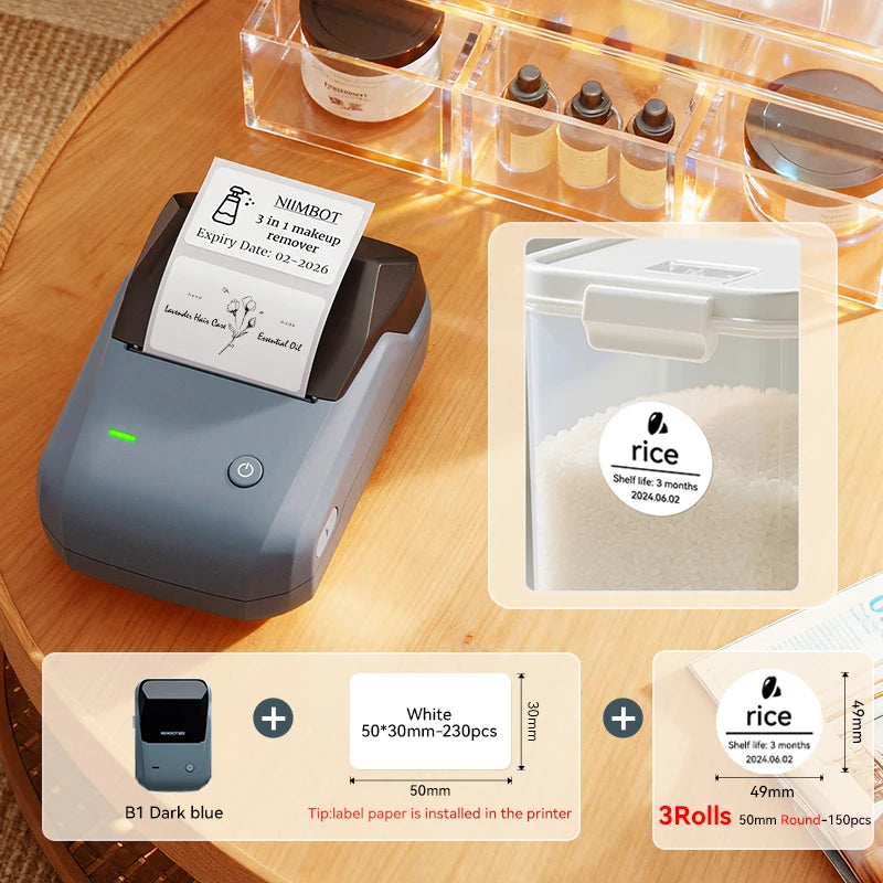 NIIMBOT B1 Portable Label Printer – Smart Bluetooth Sticker Maker