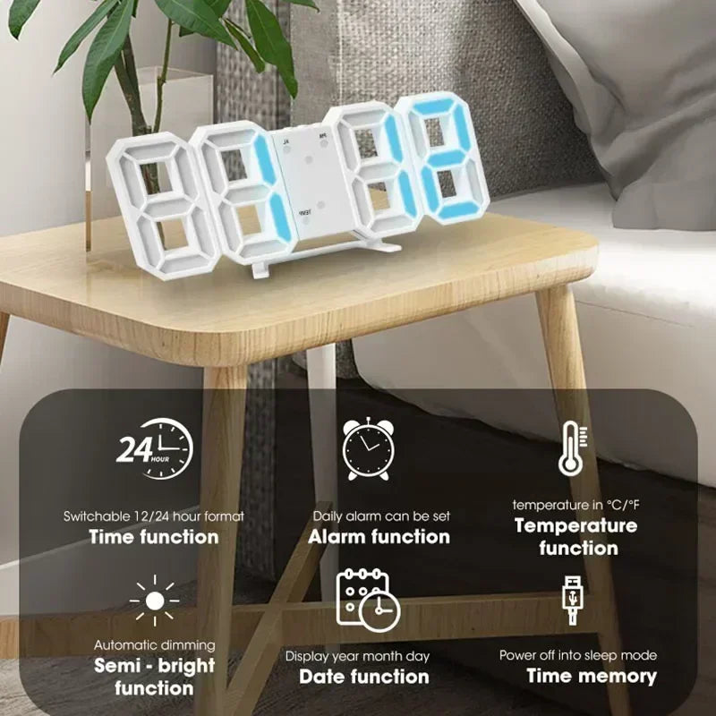 3D LED Digital Wall Clock Pro – Modern Smart Display
