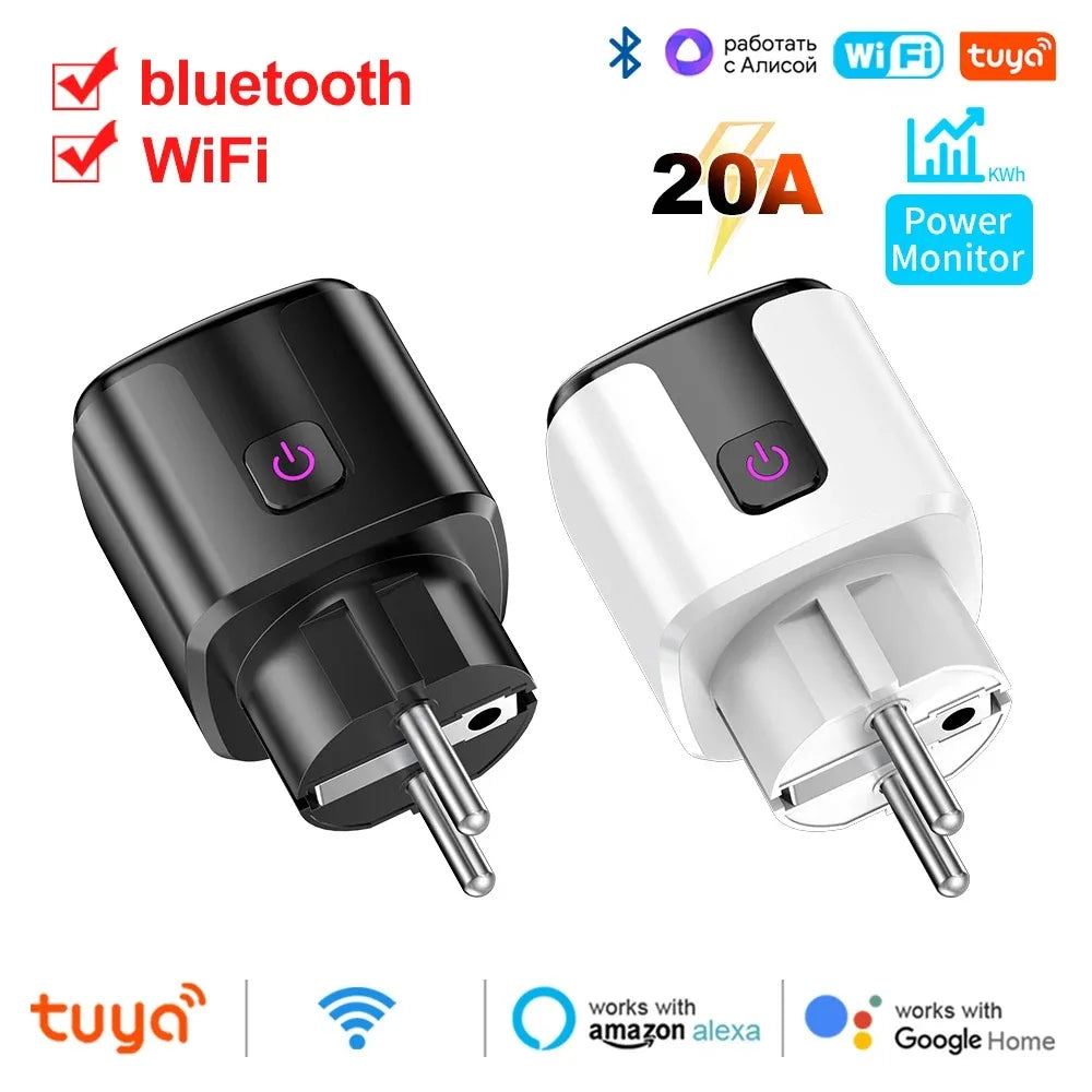 Tuya Smart WiFi Plug EU 20A – Energy Monitoring Smart Socket