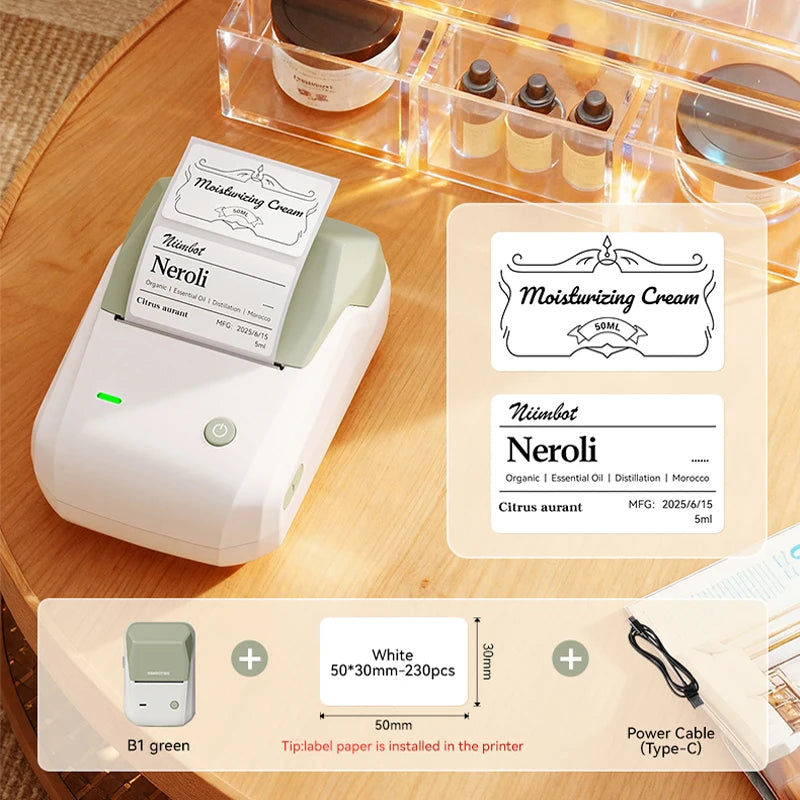 NIIMBOT B1 Portable Label Printer – Smart Bluetooth Sticker Maker