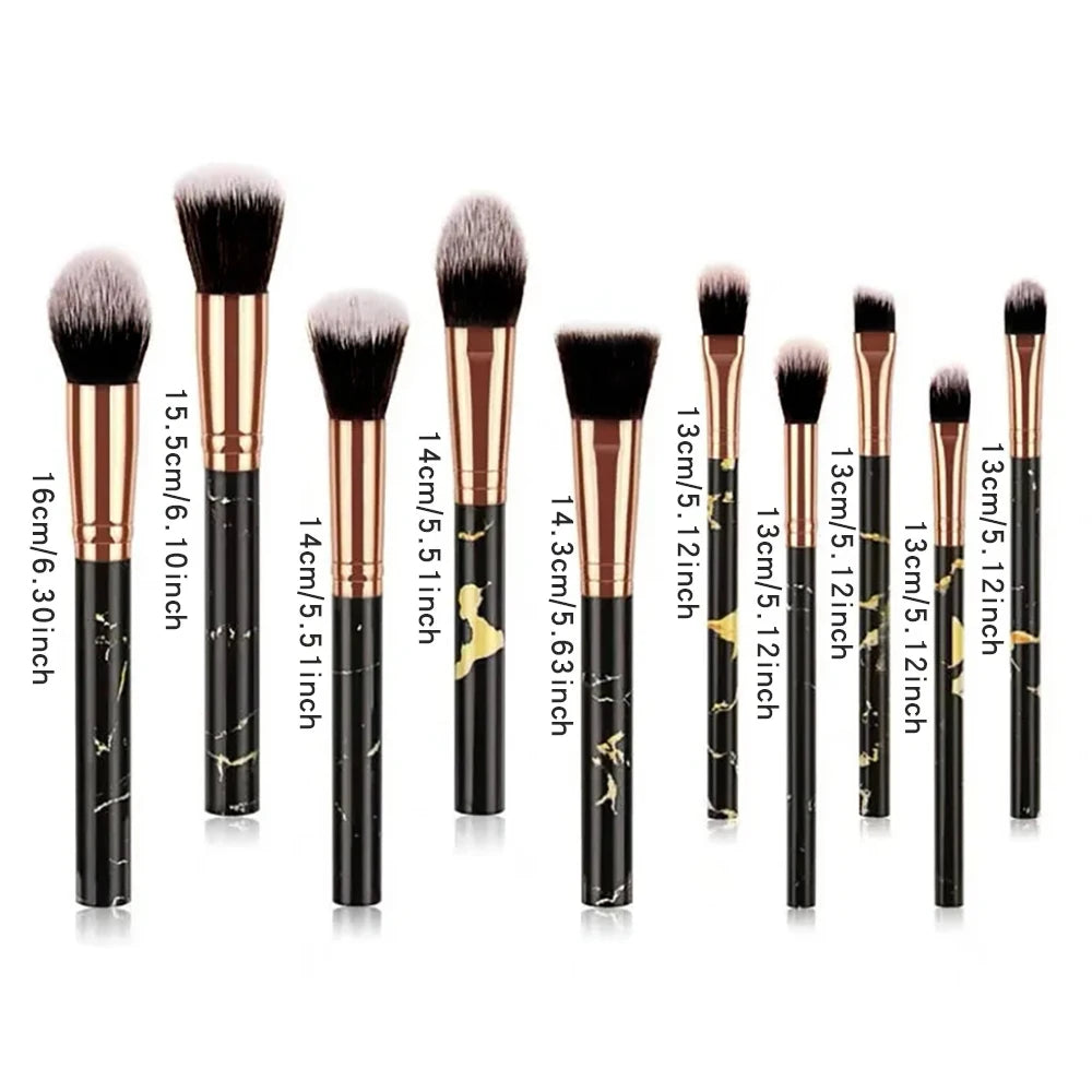 10-Piece Professional Makeup Brush Set