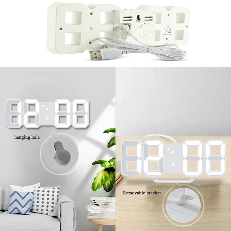 3D LED Digital Wall Clock Pro – Modern Smart Display