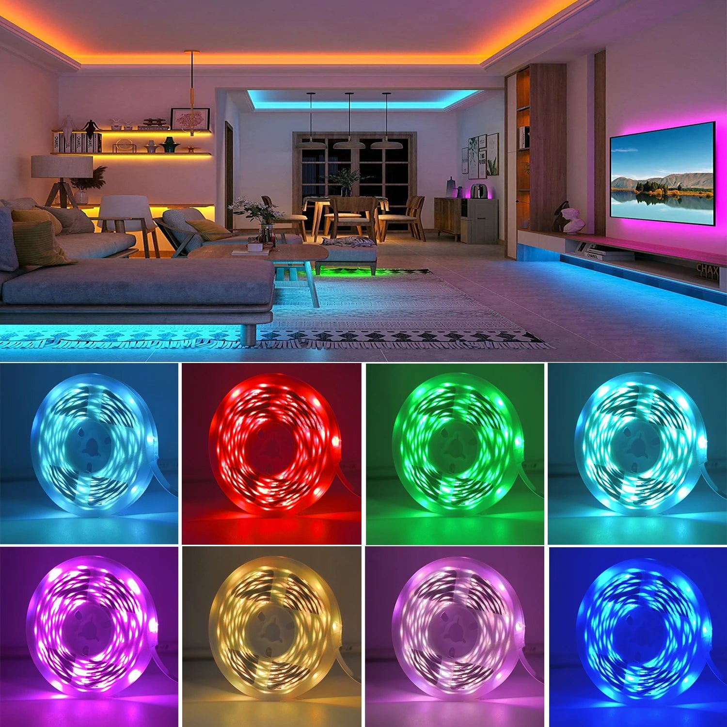 RGB LED Strip Lights Pro – Smart App Controlled Room Lighting
