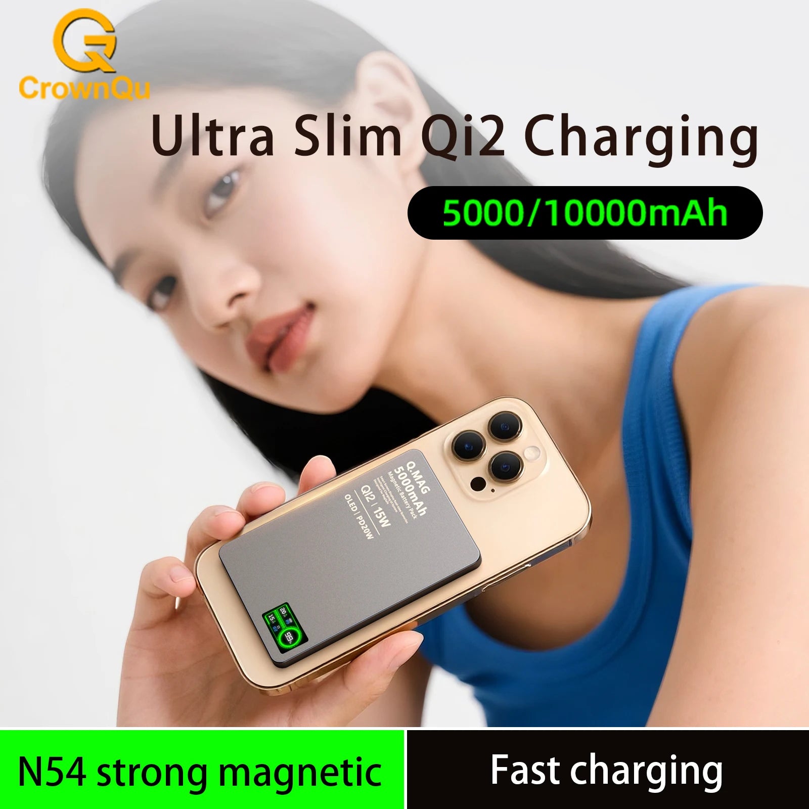 MagSafe Power Bank Pro – 15W Magnetic Wireless Charger