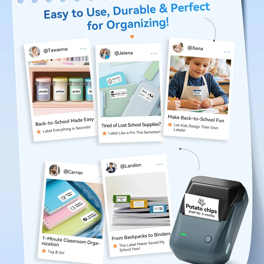 NIIMBOT B1 Portable Label Printer – Smart Bluetooth Sticker Maker