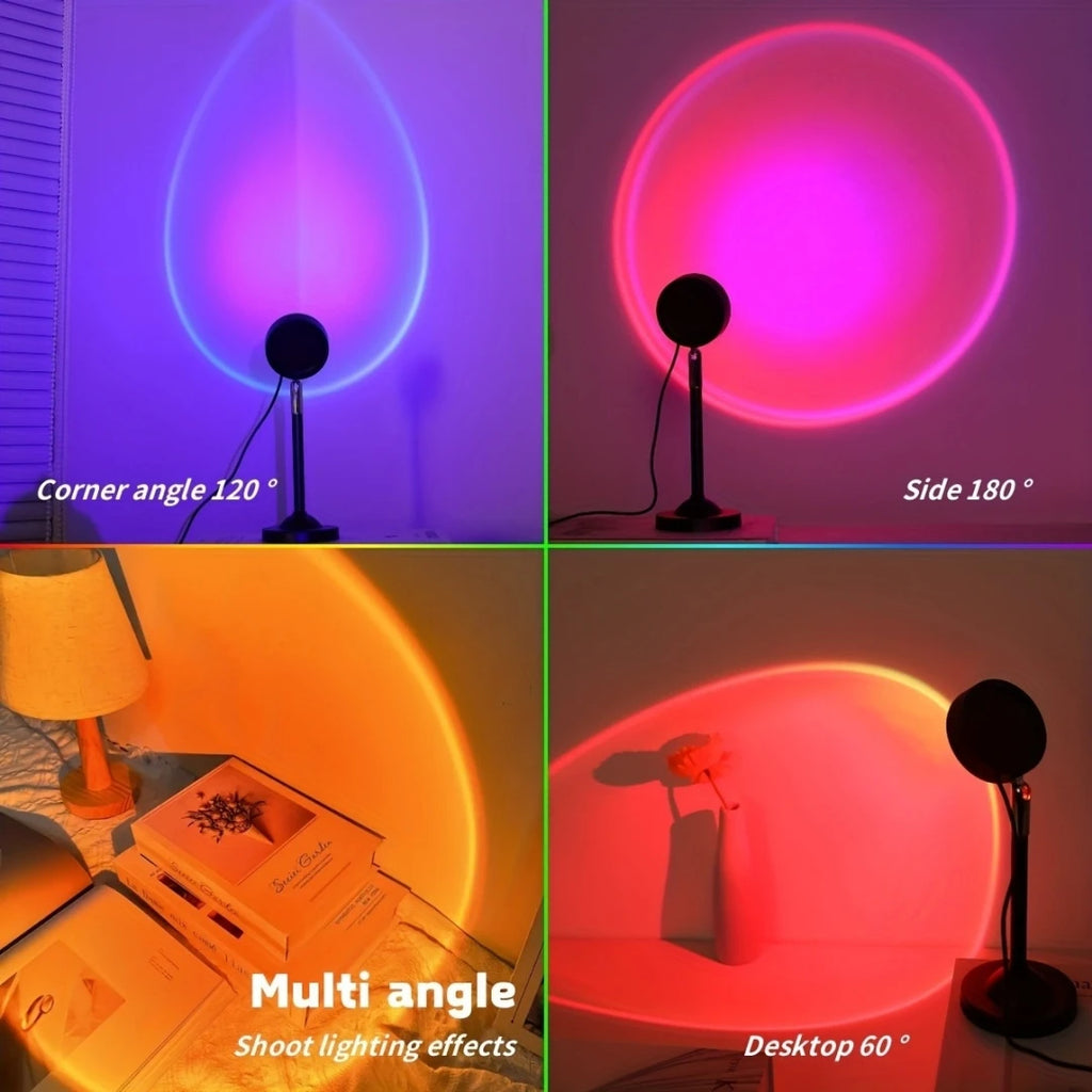 Sunset Projection Lamp Pro – 16 Color LED Mood Light