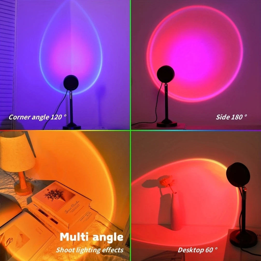 Sunset Projection Lamp Pro – 16 Color LED Mood Light