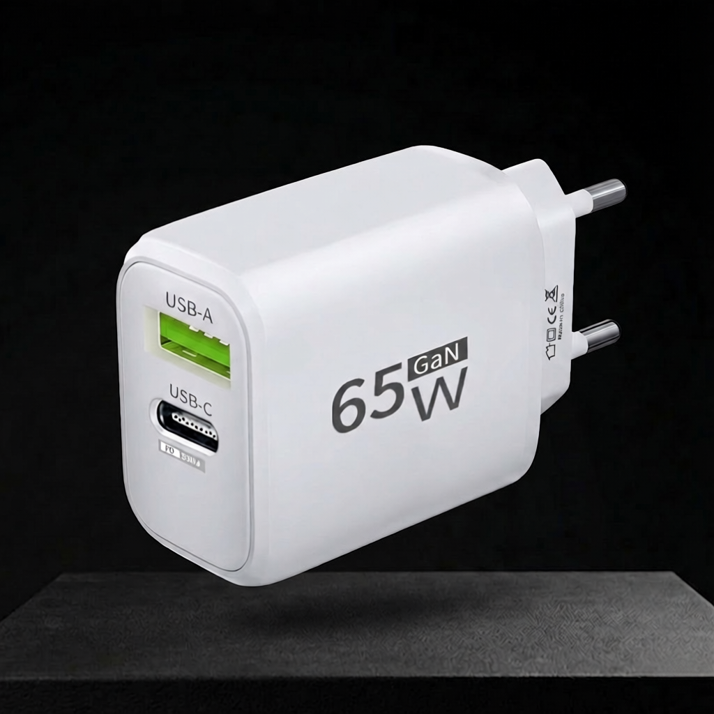 65W GaN Fast Charger Pro – USB-C PD Quick Charge 3.0 Adapter
